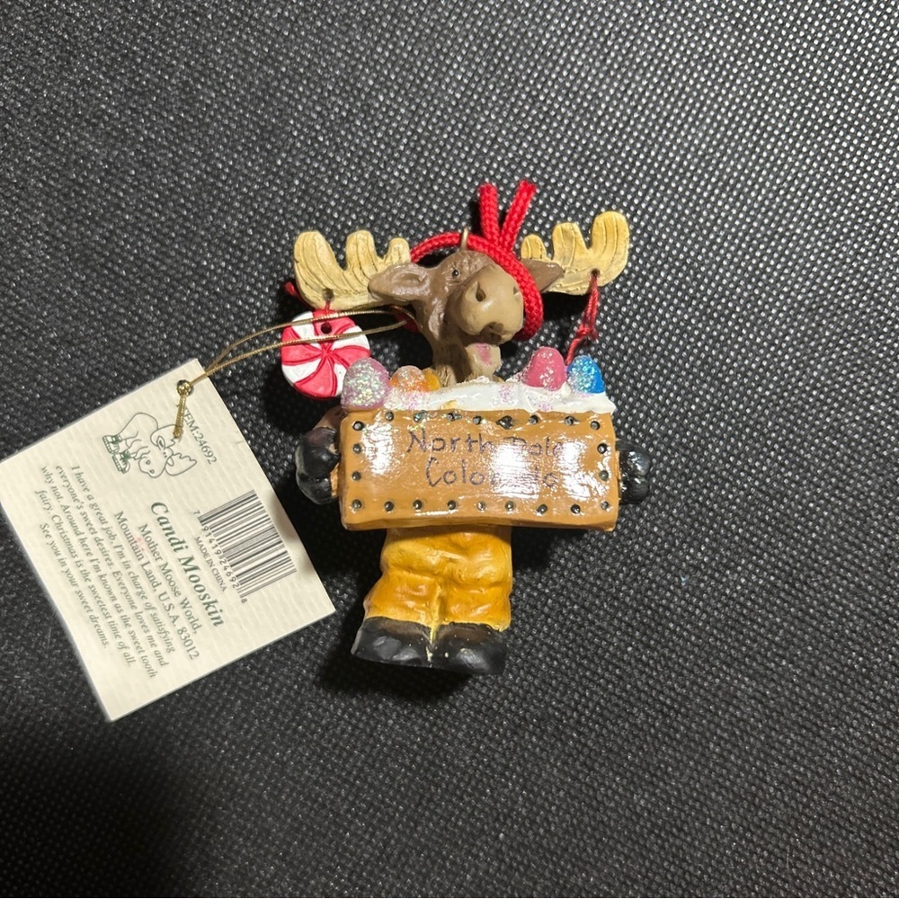 Mother Moose World Candi Mooskin North Pole Colorado Christmas Ornament